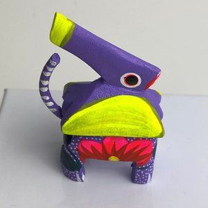 "Elephant" Mini Alebrije Figurine - Purple